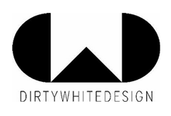 dirty white design logo